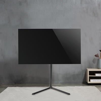 NEDIS podlahový TV stojan/ 49 - 70"/ 40 kg/ provedení V-vorm/ protiskluzový popruh/ Snap-lock/ hliník/ ocel/ černý