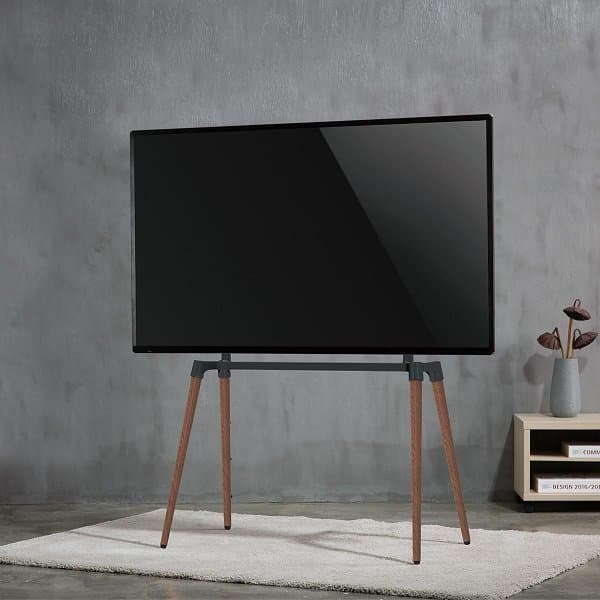 NEDIS podlahový TV stojan/ 60 - 75"/ 40 kg/ Skandinávské Provedení/ Protiskluzový popruh/ Snap-lock/ černý