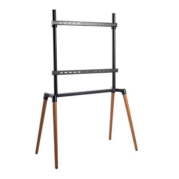 NEDIS podlahový TV stojan/ 60 - 75"/ 40 kg/ Skandinávské Provedení/ Protiskluzový popruh/ Snap-lock/ černý Sort, Brun