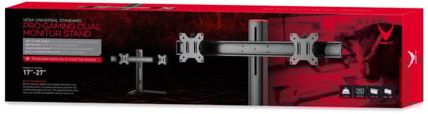 Varr VDSGM Universal Dual Screen Gaming Monitor Stand 17 "- 27"