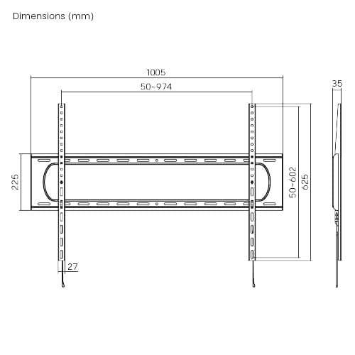 TV MOUNT SERIOUX TV7369F 60"-120" 120KG