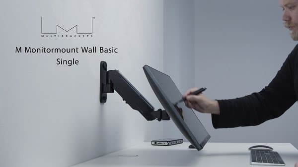 Multibrackets M Monitormount Wall Basic Single | VESA | Max 8kg | Wall | Black