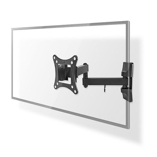 NEDIS nástěnný držák pro LCD a TV/ 13 - 27 "/ nosnost 15 kg/ náklon ± 20°/ otáčení 180°/ kloubový (3 klouby)