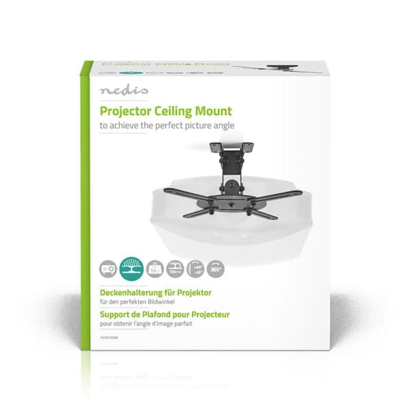 Nedis PJCM100BK Projector Ceiling Mount 360 ° Max 10kg