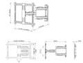 Miniatyrbillede 3 af 3: Multibrackets M Universal Flexarm Pro 40kg HD Single Black | VESA 200x100-600x400 | Max 40kg | Black