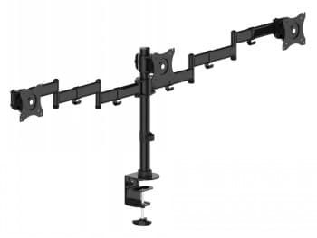 Multibrackets M Deskmount Basic Triple | VESA 75x75-100x100 | Max 8kg | Desk clamp | Black Sort