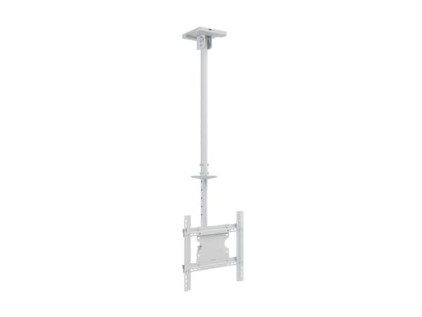 Multibrackets M Public Ceilingmount Medium Single White 3000 | Fixed 3000mm | VESA 200x100-400x400 | Max 30kg | White Hvid