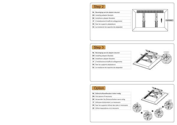 Neomounts Wall mount | LED-VW1000BLACK Videowall wall mount | 40-75 " | Maximum weight (capacity) 50 kg | Black