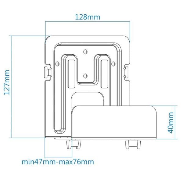 Fast väggfäste - TOOQ - TQMPM4776 - Metall - 5 kg - Universal för mediaspelare