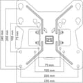 Miniatyrbild 3 av 6: ONE FOR ALL WM2241 Väggfäste med lutnings- och rotationsjustering (90°) för TV från 13 till 43" (33 till 109 cm) - Maxvikt: 30 kg