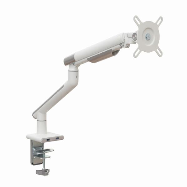 Skrivebordsbeslag til monitor LED/LCD 17-32" ART L-19GD gasassistance 2-9 kg 2x USB 3.0 Hvid