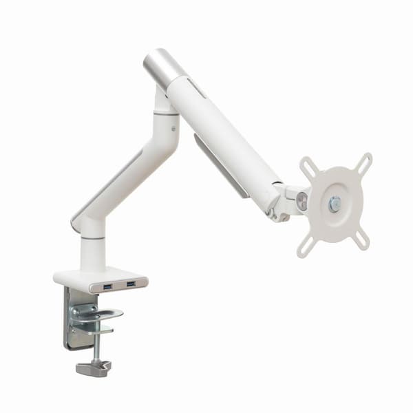 Skrivebordsbeslag til monitor LED/LCD 17-32" ART L-19GD gasassistance 2-9 kg 2x USB 3.0 Hvid