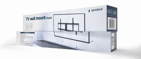 Gembird WM-90F-01 TV-fäste 2,29 m (90") Svart