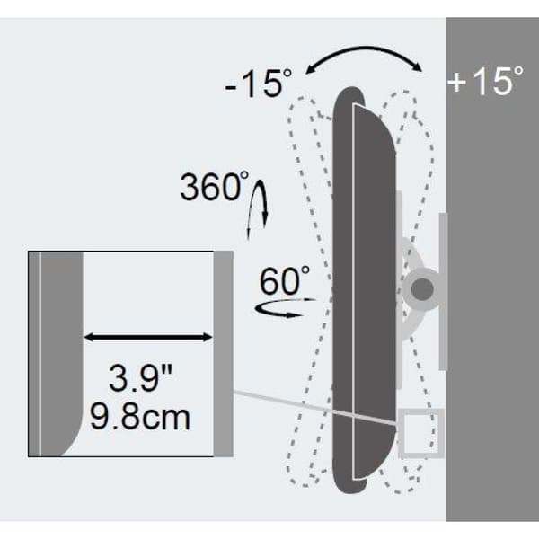 Teknisk vægstøtte til LCD LED 13-30" Full Motion White" ICA-LCD 201WH