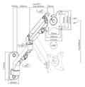 Miniatyrbillede 2 af 3: Gembird MA-WA1-02 Justerbar vægmonteringsarm, 17"-27", op til 7 kg