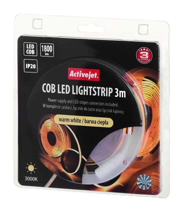 Activejet AJE-COB 3m ciep strip light Universal strip light Indendørs