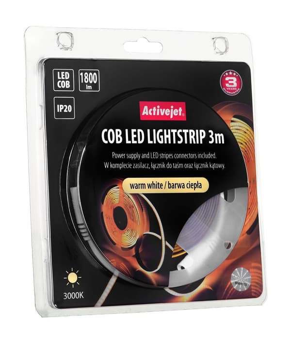 Activejet AJE-COB 3m ciep strip light Universal strip light Indendørs
