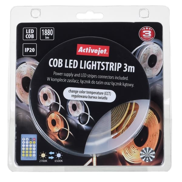 Activejet AJE-COB CCT båndlys Universal båndlys Indendørs 3 m