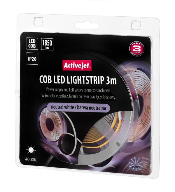 Activejet AJE-COB 3m neut strip light Universal strip light Indendørs