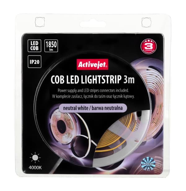 Activejet AJE-COB 3m neut strip light Universal strip light Indendørs