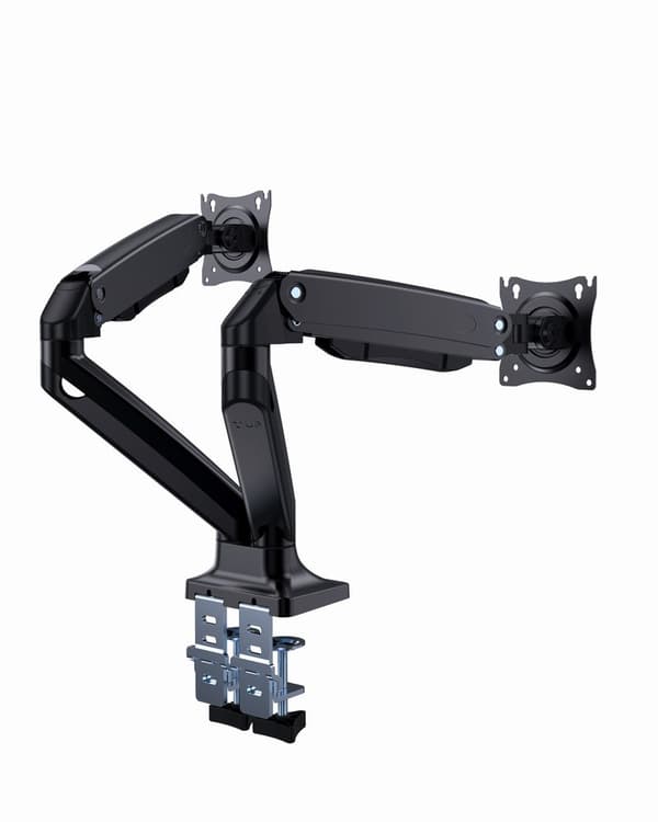 Gembird MA-DA2-03 Full-motion skrivebord 2-skærms monteringsarm, 17"-35", op til 10 kg