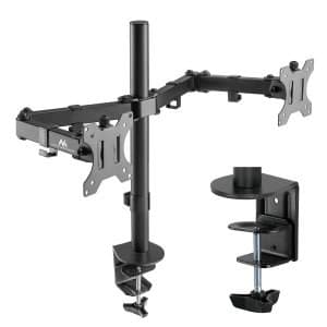 Maclean MC-884 skærmbeslag / stativ 81,3 cm (32") sort skrivebord Sort