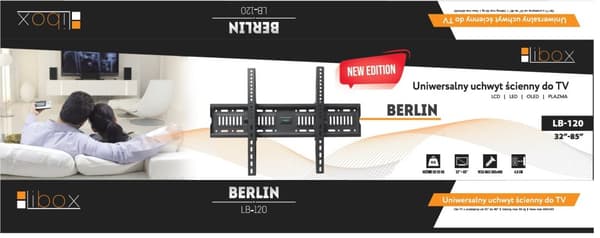Libox LB-120 TV-fatning 2,16 m (85") Sort