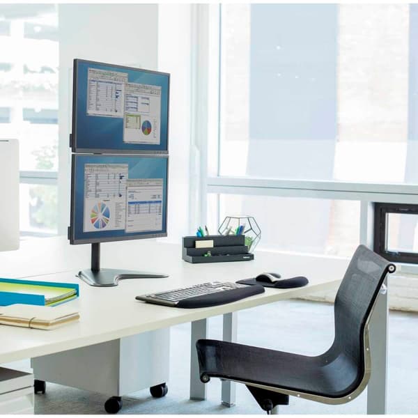 Fellowes Ergonomics vapaasti seisova varsi 2 näytölle - Seasa pystysuora - entinen Professional Series™
