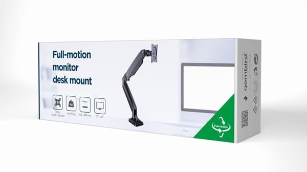 Gembird MA-DA1-03 Full-motion skrivebordsskærm monteringsarm, 17"-35", op til 10 kg