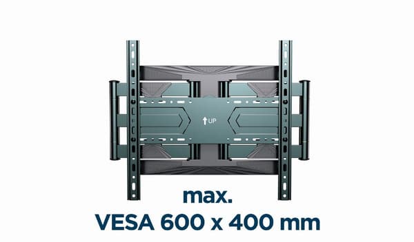 Gembird WM-80ST-01 TV-vægbeslag i fuld bevægelse, 40"-80" (50 kg)