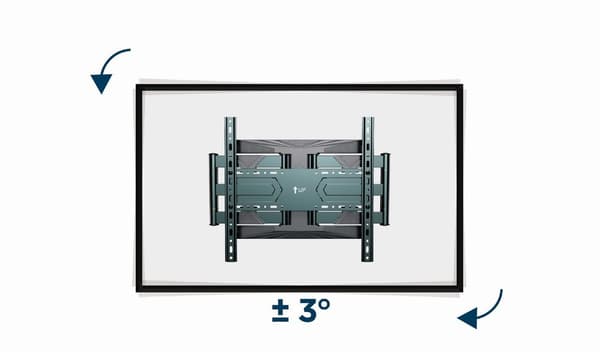 Gembird WM-80ST-01 TV-vægbeslag i fuld bevægelse, 40"-80" (50 kg)