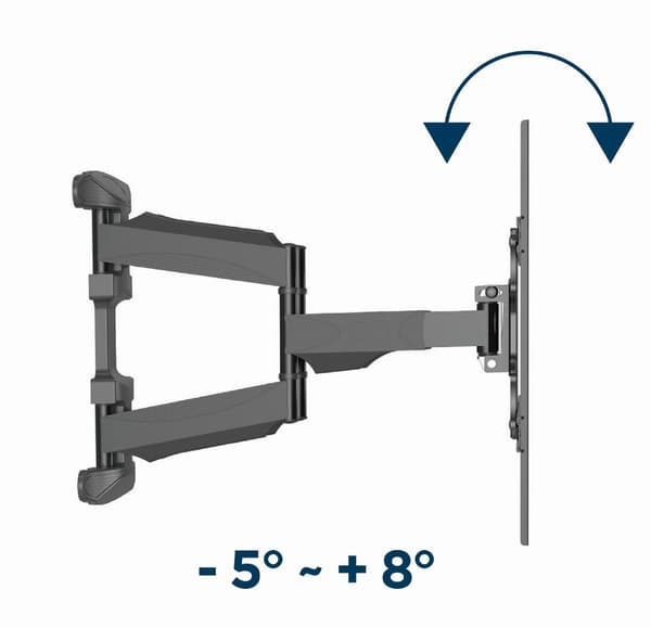 Gembird WM-75ST-01 TV-vægbeslag i fuld bevægelse, 32"-75" (45 kg)