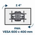 Miniatyrbillede 2 af 6: Gembird WM-75ST-01 TV-vægbeslag i fuld bevægelse, 32"-75" (45 kg)