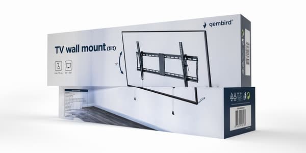 Gembird WM-90T-01 TV-fäste 2,29 m (90") Svart