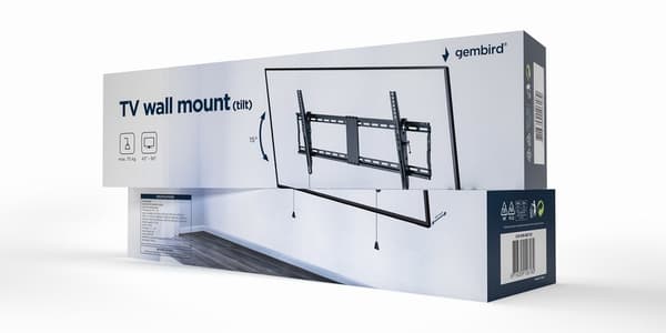 Gembird WM-90T-01 TV-fäste 2,29 m (90") Svart