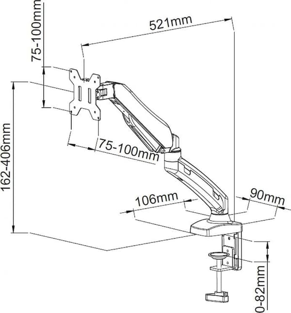 HOLDER TIL 1 LED/LCD MONITOR 13-27" L-11GD ART