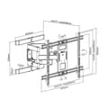 Miniatyrbillede 3 af 8: Maclean MC-881 TV beslag 37-80" Sort max Vesa 600x400 60kg