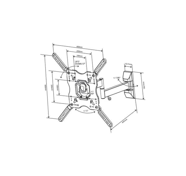Vivanco seinäteline Motion BFMO 6040
