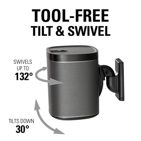 Väggfäste för Sonos One SL Play:1 Play:3 Par Svart