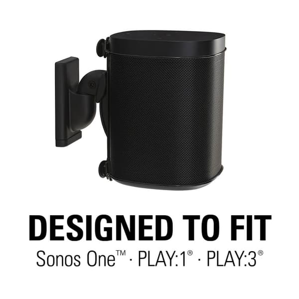 Väggfäste för Sonos One SL Play:1 Play:3 Par Svart