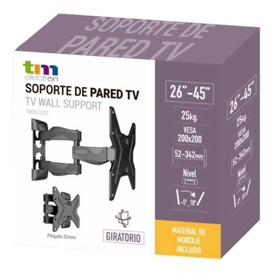 Tm Electron Seinä Tv-teline Tmslc283 26´´-40´´ Hopeinen