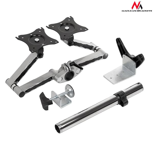Bordholder til to LCD-skærme Maclean MC-714 13-27"8 kg aluminium