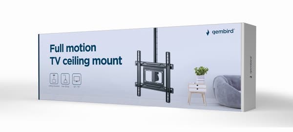 Gembird CM-70ST-01 Takfäste för TV i full rörelse, 32" - 70", 50 kg