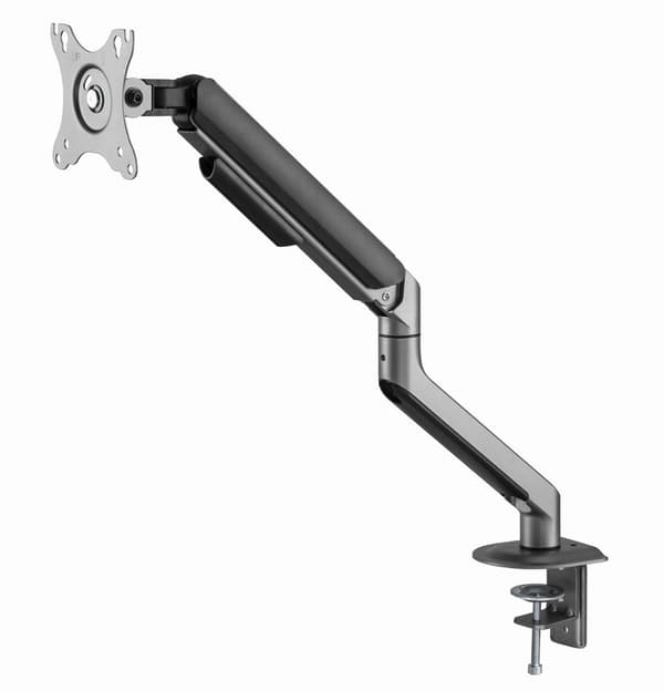 Gembird MA-DA1-05 Skrivbordsmonterad justerbar monitorarm, 17”-32”, upp till 9 kg, rymdgrå