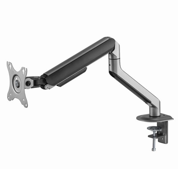 Gembird MA-DA1-05 Skrivbordsmonterad justerbar monitorarm, 17”-32”, upp till 9 kg, rymdgrå