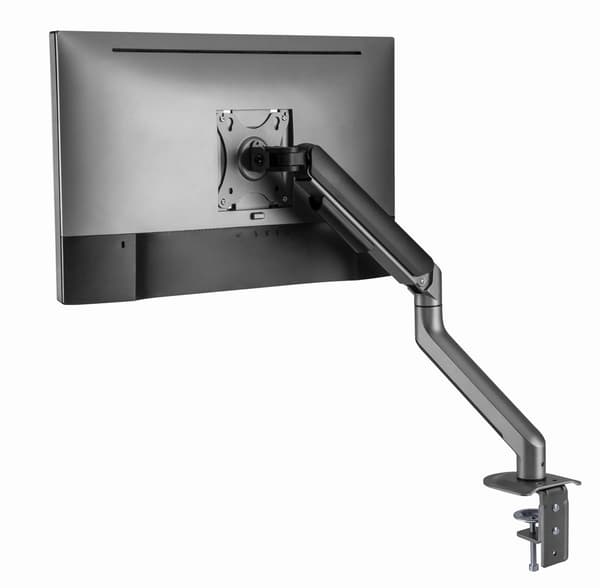 Gembird MA-DA1-05 Skrivbordsmonterad justerbar monitorarm, 17”-32”, upp till 9 kg, rymdgrå