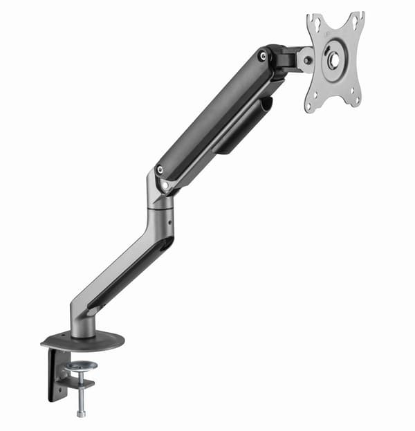 Gembird MA-DA1-05 Skrivbordsmonterad justerbar monitorarm, 17”-32”, upp till 9 kg, rymdgrå Grå