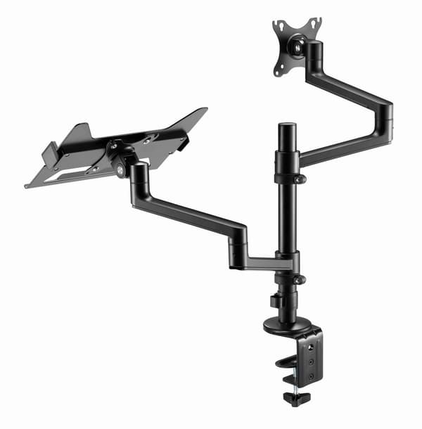 Gembird MA-DA-04 Justerbar bordholder med monitorarm og notebookbakke, 17"-32", op til 8 kg