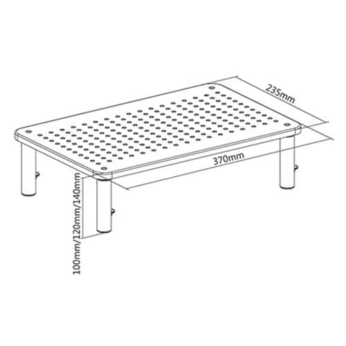Gembird MS-TABLE-01 näyttöteline/teline Musta pöytä