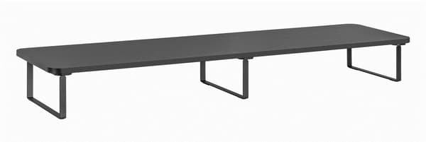 Gembird MS-TABLE2-01 Monitorstativ til 2 monitorer (langt rektangel) sort Sort